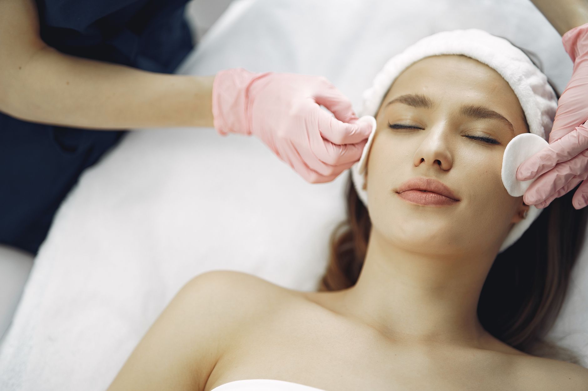 Patient receiving a clinically guided aesthetic skin treatment at Brookside Urgent Care in California